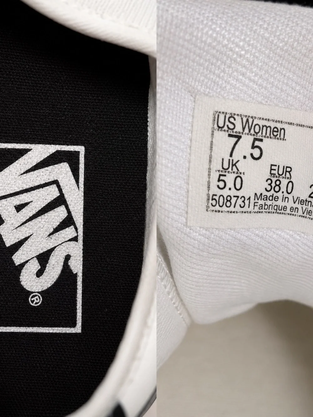 Vans Daisy Checkerboard Sneakers Black White Women’s Size 7.5